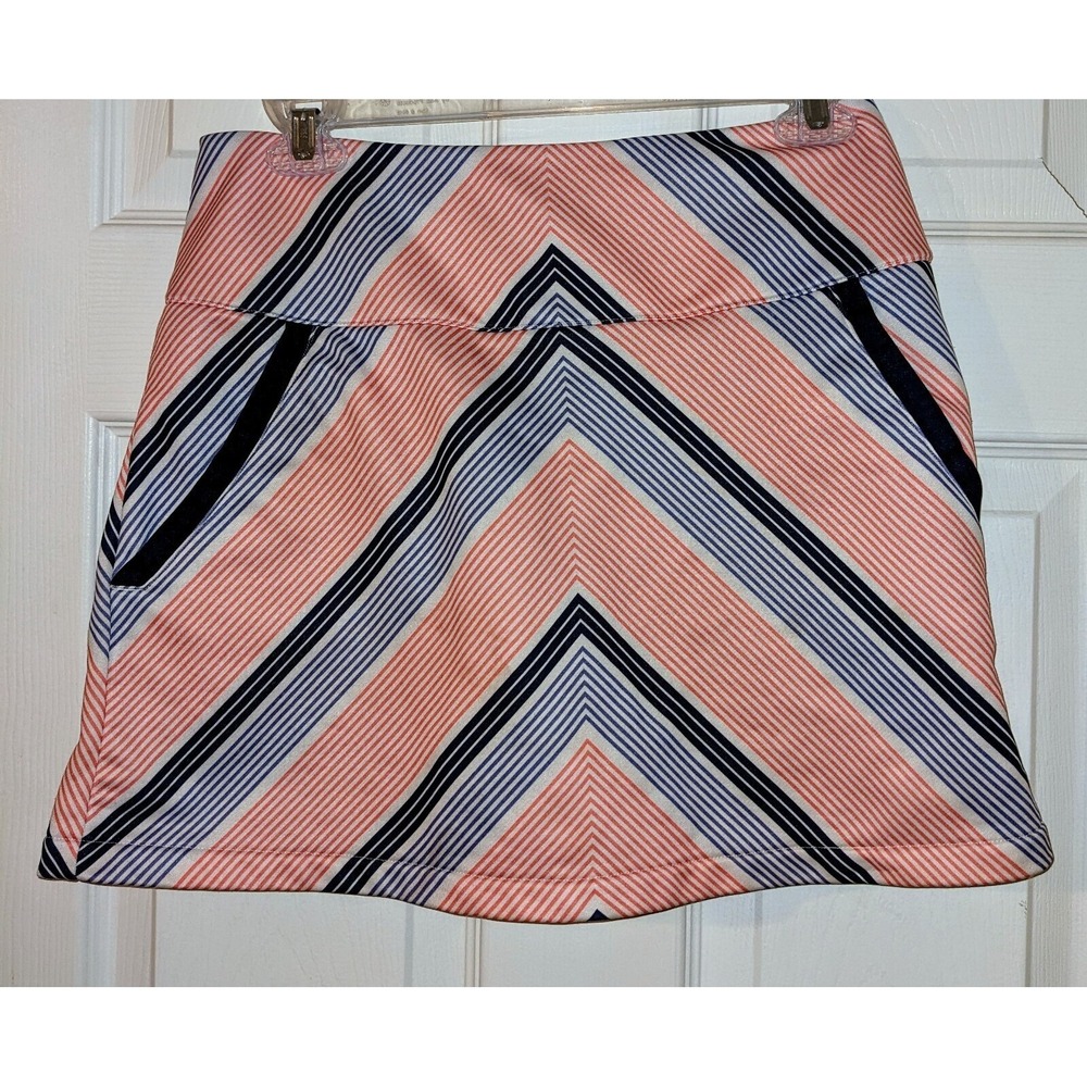 Adidas Golf Skort Women's Small Striped ClimaCool Athletic Skirt